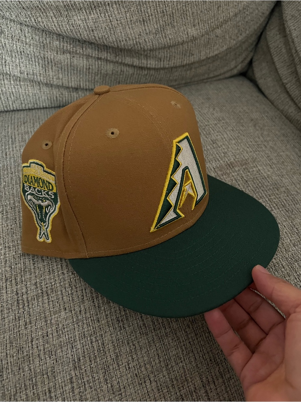 New Era Arizona Diamondbacks Two-Tone Brown & Green Snapback Hat